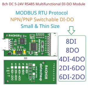 8ch DC 5-24V RS485多機能DI-DOモジュールデジタルNPN PNP入力出力Modbus RTU PLCリモートIO拡張ボード - Product Image 5