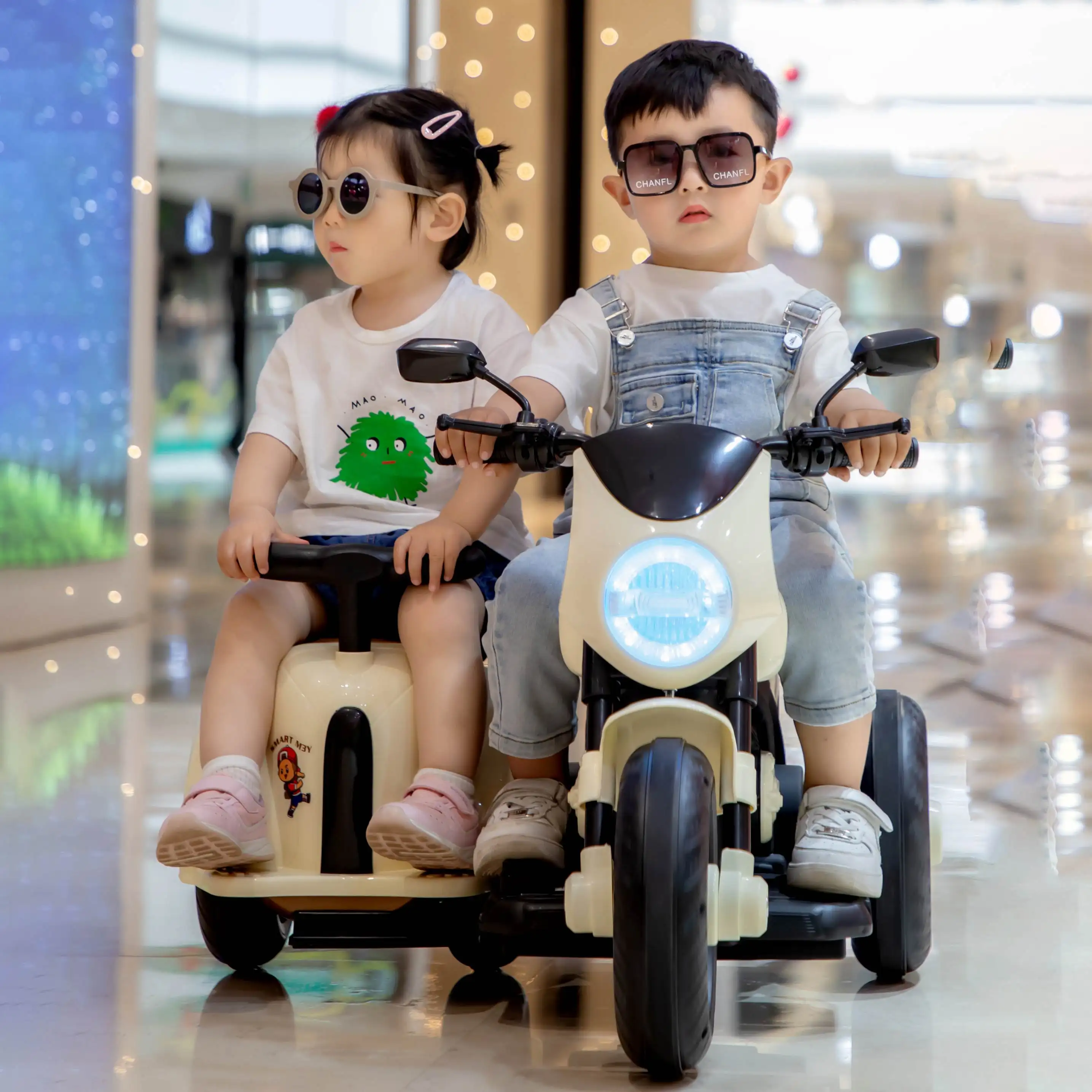 Ucuz fiyat çocuk motosiklet kir bisiklet Off Road elektrikli motosiklet iki koltuklu