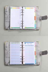 Custom Save Stickers 3 Piece Budgeting Planer 100 Days Challenge Binder <strong>Folder</strong> Marble <strong>Notebooks</strong> Sheet Binder - Product Image 6