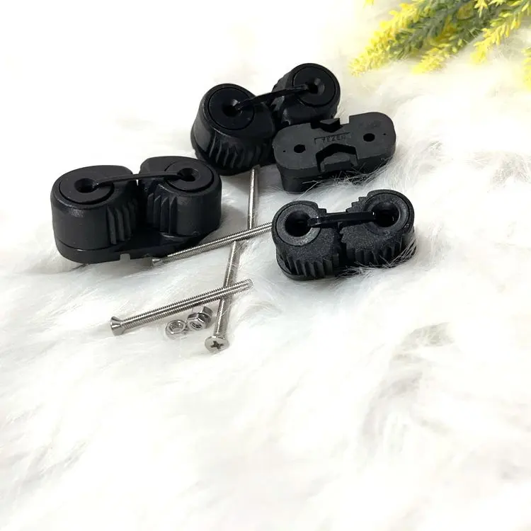 Schwarzer Nylon-Verbundwerkstoff Cam-Klammer mit führendem Ring Marinzubehör für Seil 1-12 mm