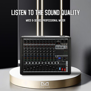 MICO ses 4/6/8/10/12/16 kanal mini dijital DJ ses mikseri fader yankı etkisi ile PC için 48V kayıt bandı karıştırma - Product Image 3