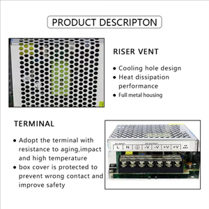 Kullanıcı dostu tasarım AC DC dönüştürücü 24V güç kaynağı kurulu doğru akım anahtarı güç kaynağı ledi sürücü şerit voltaj sabitleyici - Product Image 4