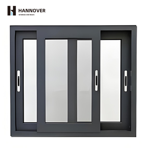 Úc đôi tráng men tác động bão nhôm ngang cửa sổ trượt với màn hình bay - Product Image 2