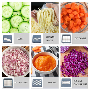 BPA <strong>Free</strong> Wholesale Kitchen Accessories 6 in 1 Food Cutter <strong>Veggie</strong> Onion Chopper Mandoline Slicer Multifunctional Vegetable Cutter - Product Image 5