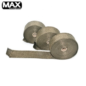 2'' <strong>5</strong> Meters Titanium Turbocharger Downpipe Manifold <strong>Header</strong> Shield Heat Protection Pipe Heat Resistant Exhaust Wrap Tape