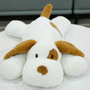 カスタム白と茶色の大きな犬眠っているぬいぐるみ柔らかいぬいぐるみ抱きしめる子犬 - Product Image 3