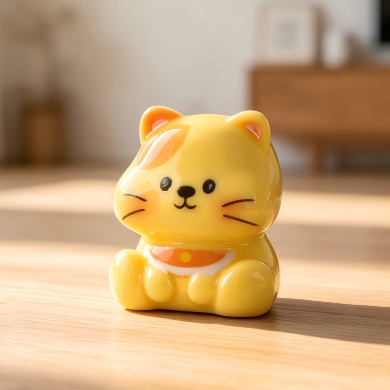 Chat orange à quatre taches