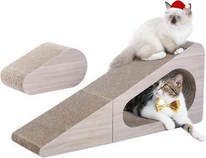 あらゆる種類の子猫のためのおもちゃのボールが豊富なおもちゃと猫のスクラッチボード2in1段ボール - Product Image 2