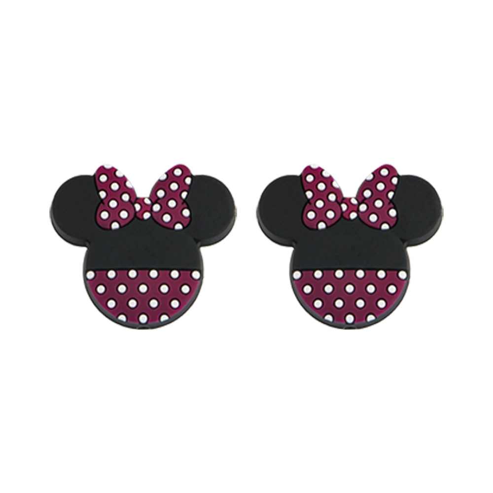 Perle focale en silicone pour souris, rouge vin SA18-Q