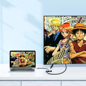 带定制徽标1合2双端口适配器电缆1080p视频和音频输出的USB至HDTV VGA高清视频转换器 - Product Image 4