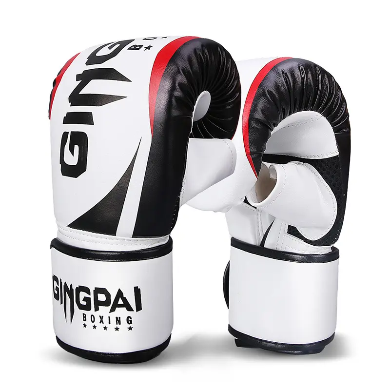 Guantoni da boxe professionisti Kickboxing Muay Thai sacco da boxe MMA Sparring Training guanti da combattimento personalizzati con Logo in pelle sintetica