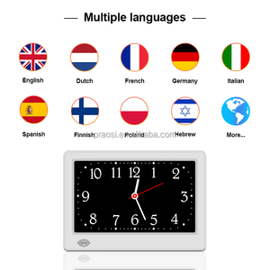 Pros Atenuación automática Pantalla grande de 7 pulgadas Calendario digital Reloj Recordatorio para la pérdida de memoria Día de la demencia Reloj despertador Mesa de escritorio - Product Image 2