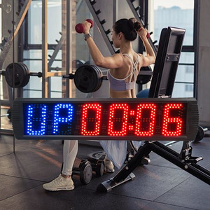 5 pollici allenamento a intervalli in palestra Count Down & Up | Cronometro regolabile cicalino Volume Timer digitale per Fitness all'aperto da palestra