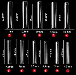 500 adet ABS temizle özel Logo tırnak ipuçları yarım kapak XXL XXXL konik kare olmayan hiçbir C eğrisi tabut Stiletto düz çivi kutu seti - Product Image 5