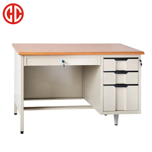 <strong>Customized</strong> Vintage Cheap Work Steel Frames Modern Pc Desktop Office Furniture <strong>Desks</strong> with Cabinet Metal Office <strong>Computer</strong> Table - Product Image 4