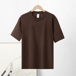Verão de manga curta dos homens 100% puro algodão t-shirt solto meia mangas básicas em branco puro personalizável