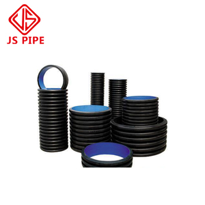 JS SN4 SN8 SN16 18 inç HDPE çift duvar oluklu PE drenaj borusu dwc hdpe plastik menfez borusu - Product Image 3