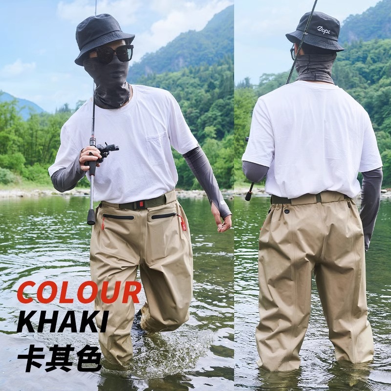 Upgraded version - Khaki nylon waist pants