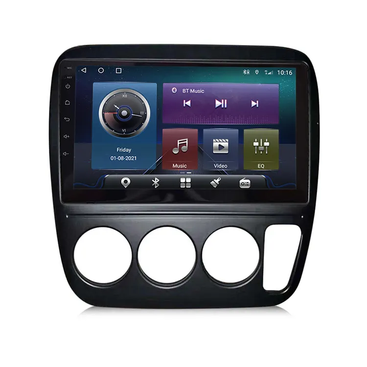 Pemutar Multimedia Android mobil, 9 ''GPS navigasi kamera cadangan layar sentuh Carplay Radio mobil untuk Honda CRV 1997 ~ 2001 Manual AC