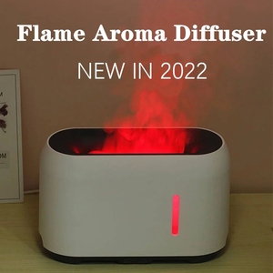 Neuheiten 24V Electric 3D Fire Aroma Diffusor Fernbedienung Flammen be feuchter mit 8 Farblich tern Einstellbarer Timer - Product Image 4