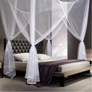 Mosquitera de cama cuadrada de gran tamaño, cortinas rectangulares de fácil instalación para mosquitera de dormitorio - Product Image 3