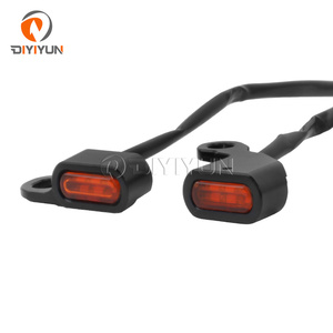 Motorfiets Onderdelen Mini Led Richtingaanwijzer Stuur Blinker Indicator Knipperende Amber Lamp Voor Harley Sportster Xl883 1200 X48