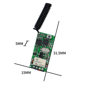 433MHz Mini relè Wireless telecomando ricevitore 100m gamma DC12V 24V codice di apprendimento RF trasmettitore per la domotica - Product Image 6
