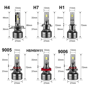 Sınır ötesi sıcak satış H7 H4 H11 bıçak tarzı LED farlar 30W süper parlak modifiye araba otomobil düşük işın için LED DRL - Product Image 2