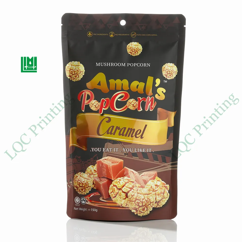 Regalo gommoso per caramelle personalizzato piccolo snack stand up mylar sacchetti di imballaggio con cerniera per il confezionamento di alimenti per caffè