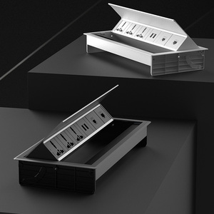 KLASS 3路，带2个USB充电器VGA RJ45端口电源板，带USB台式插座1.5米扩展可伸缩插座 - Product Image 2