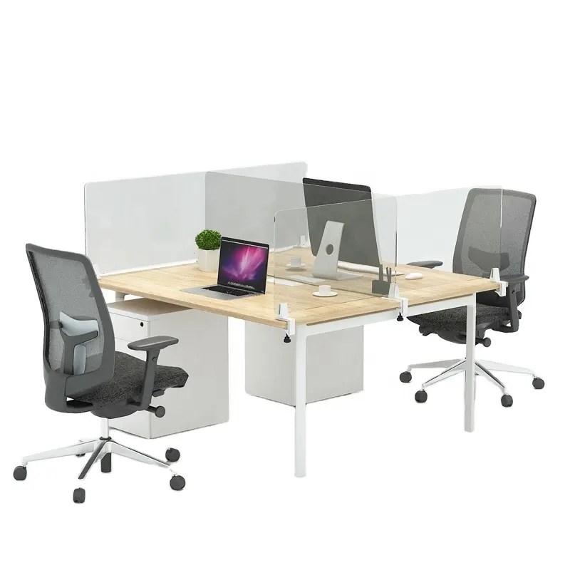 Bölme ofis akrilik alüminyum Modern ofis masası ekran sistemi bölücü