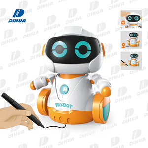 Fai da te Line Follower Robot giocattolo per bambini Robot tecnologia educativa induttiva Robot giocattolo traiettoria funzione di camminata con luce a Led