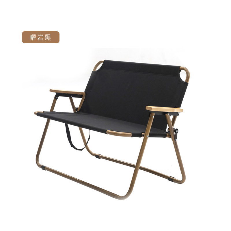 Chaise double en noir obsidienne