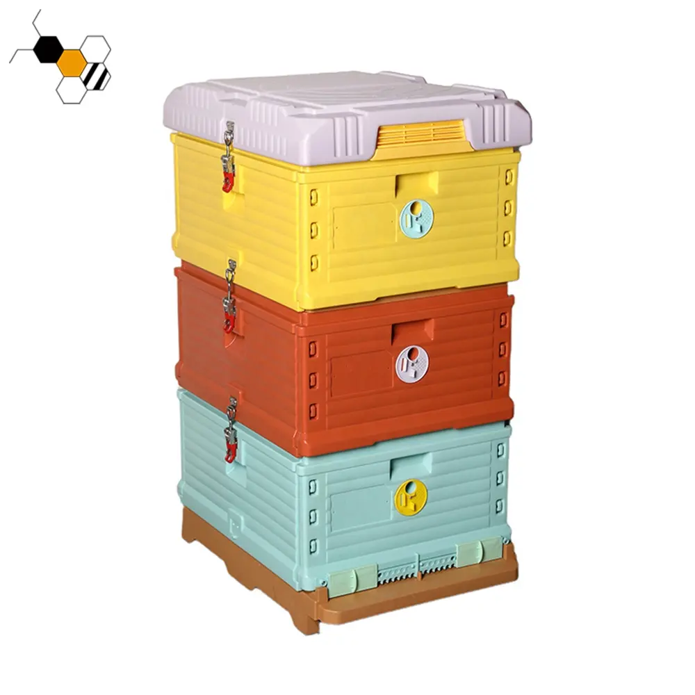 HDPE Langstroth poli ape alveare 3 strati 10 telaio polistirolo alveari di plastica per le api