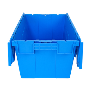 Transporte logístico Anidamiento Caja móvil de plástico Tapa adjunta Contenedores Caja Apilable Caja de almacenamiento de servicio pesado - Product Image 5