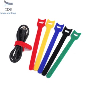 Atadura de cables de nailon personalizada con gancho y bucle coloridos Logotipo impreso de tipo liberable de 12mm - Product Image 1