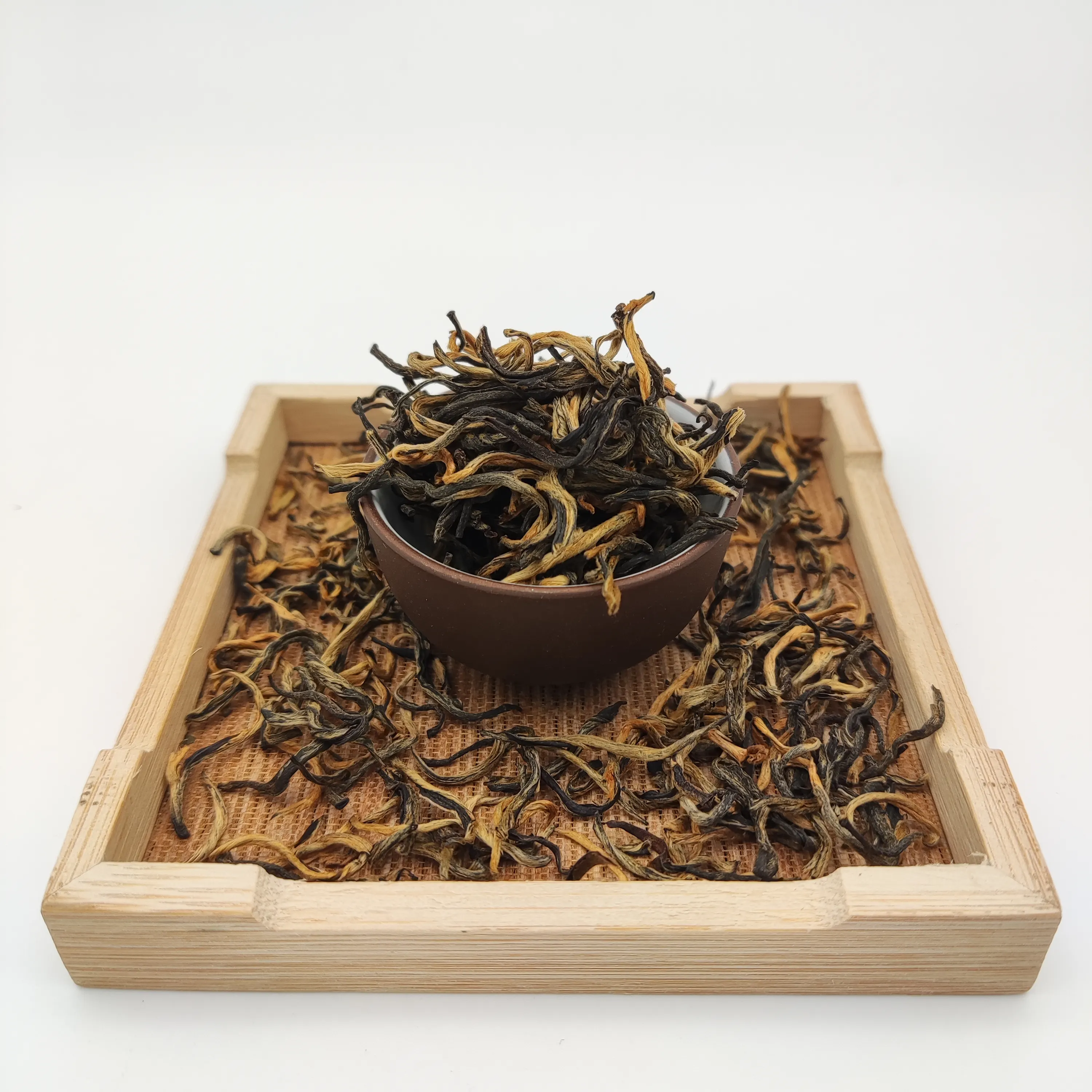 Chá de macaco de ouro de assam orgânico com pontas douradas, ceiônio solto de chá preto