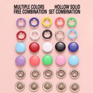 Nhà cung cấp bán hàng trực tiếp 200pcs 9.5mm kim loại prong <span class=keywords><strong>Snap</strong></span> Nút grommets ốc vít Kit với tay áp lực phù hợp với nút cho quần áo - Product Image 4