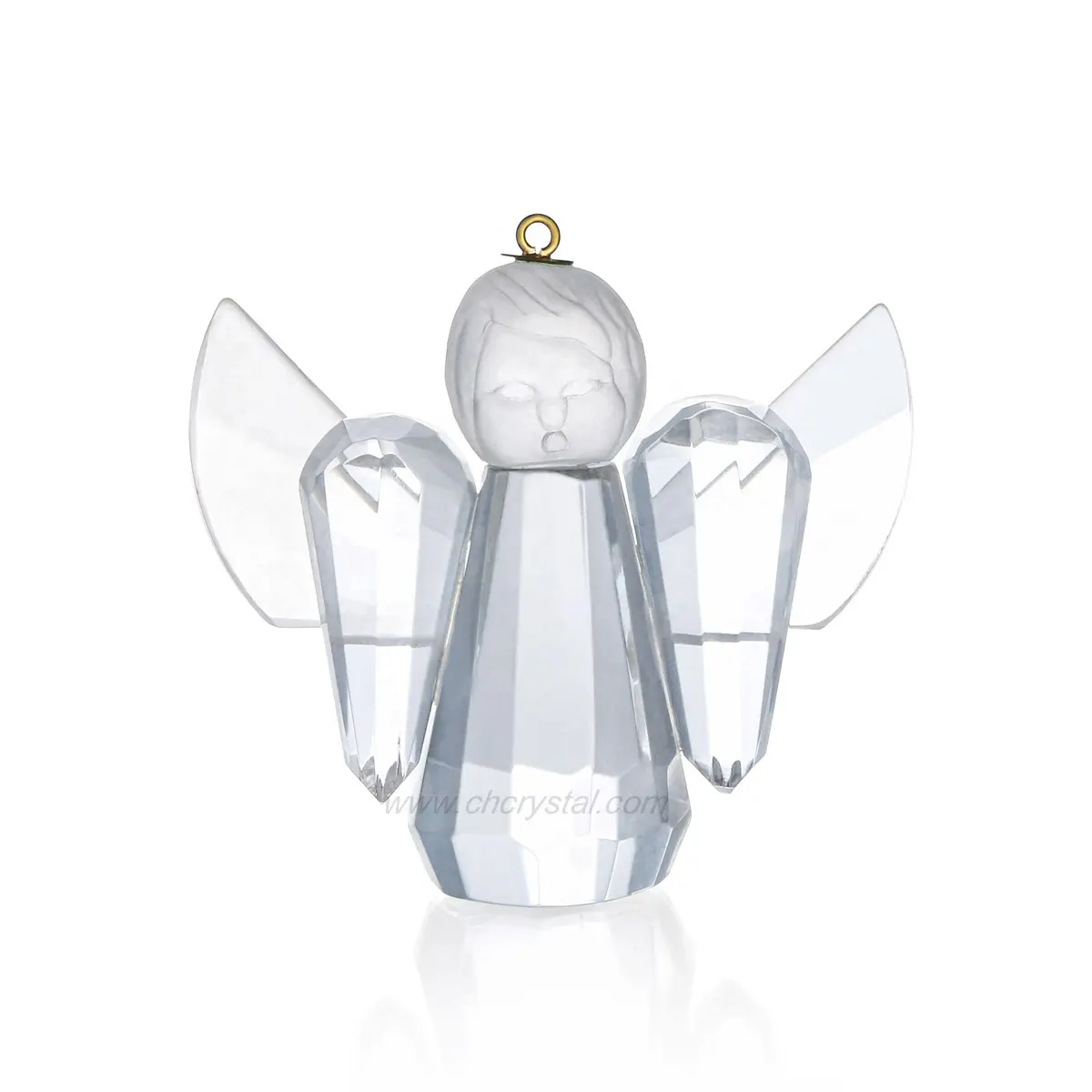 Short elegant lovely angel crystal crafts kids shower gifts glass angle figurines Christmas gift items for home decoration