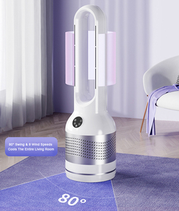 8 hız 80 derece salınan uzaktan kumanda akıllı elektrikli Bladeless kulesi Fan bıçak olmadan - Product Image 3
