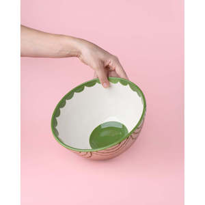 Raices 1.5L Cerâmica Saladeira 21cm Grande Esmalte Oval com 4,5 Polegadas Padrão Sopa Bowl Set para Servir Comida - Product Image 2