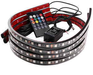 หลอดไฟแอลอีดีสำหรับรถยนต์,แถบไฟ LED ยืดหยุ่นใต้ร่างกายควบคุมด้วยรีโมท/แอปไฟนีออน Led โคมไฟสร้างบรรยากาศตกแต่ง RGB - Product Image 2
