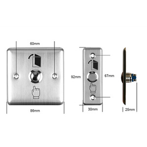 Apriscatole magnetico apriscatole in acciaio inossidabile con comando di accesso a chiave pulsante interruttore a pulsante per la protezione della sicurezza domestica - Product Image 3