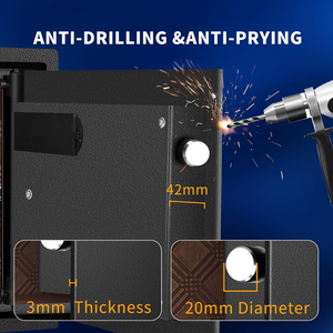 25Cm Điện Tử Sinh Trắc Học Vân Tay Nhà An Toàn Box Cho A4 Cho Tài LIỆU Tiền Mặt Tiền Lưu Trữ Với Kỹ Thuật Số Mã - Product Image 3