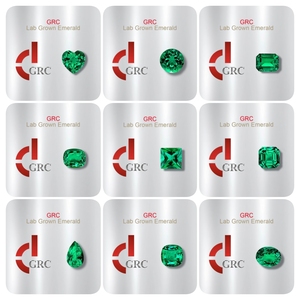 אמרלד מעבדה, אבן חן רופפת, אבן חן מעבדה באיכות גבוהה, מידות מרובות - מוסמך GRC/AGL לייצור תכשיטים - Product Image 2