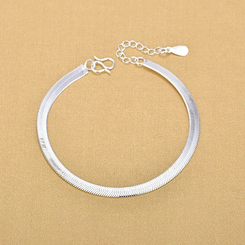 Mode 925 Sterling Silber Schlange Kette Armband Für Frauen Großhandel Silber Schmuck