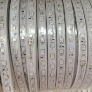 110V 220V RGBフレキシブルLEDライトストリップ5050防水PVCボディ屋外装飾照明雰囲気プロジェクトアプリコントロール - Product Image 5