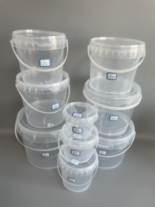 300ml/500ml/750ml/1L/1.2L/1.5L/2L/ 2.5L/3L/4L/5L Factory Direct Price Small Capacity Round square Plastic Bucket/<strong>jar</strong> with Lid - Product Image 6