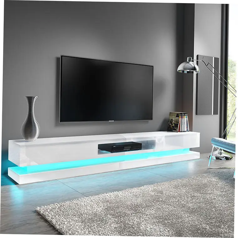 Support Tv en métal et plastique de 71 pouces style italien, Console en verre turque, élégante, meuble chinois en forme de L, Table haute et basse