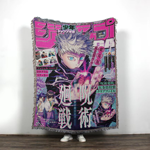 Bán Buôn Sản Phẩm Tấm Thảm Jacquard Dệt Chăn Độc Đáo Phim Hoạt Hình Thiết Kế Dệt Tấm Thảm Ném Với Tua Với Tùy Chỉnh Thiết Kế - Product Image 4